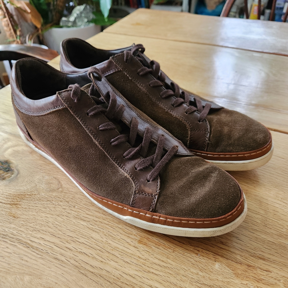Allen Edmonds Port Washington Brown‎ Suede Lace up Sneakers 11.5 D Casual Derby